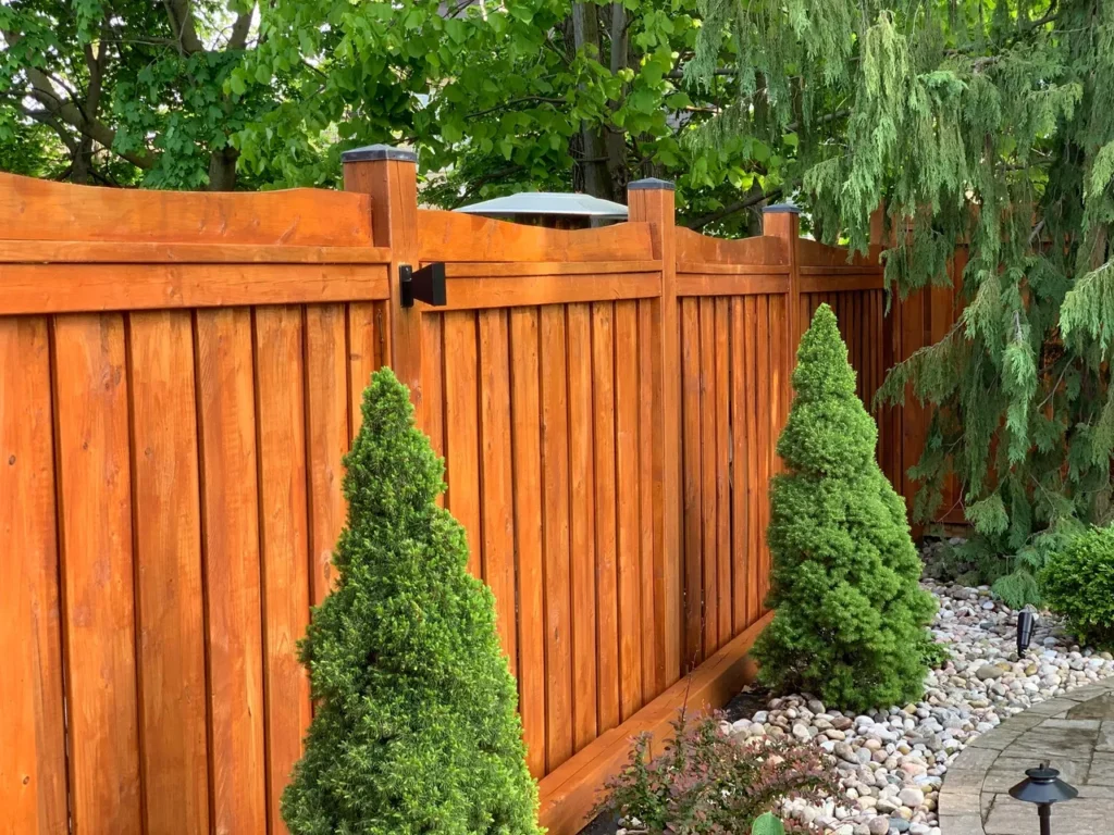 New Wood Fence Installation