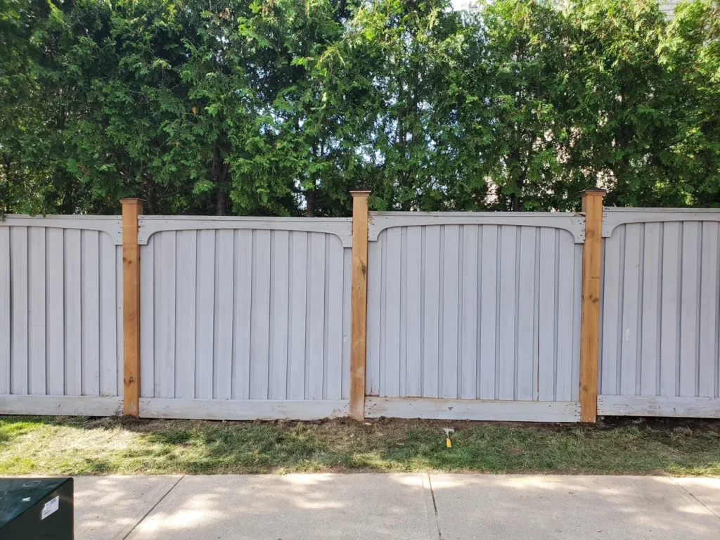 New Wood Fence Installation